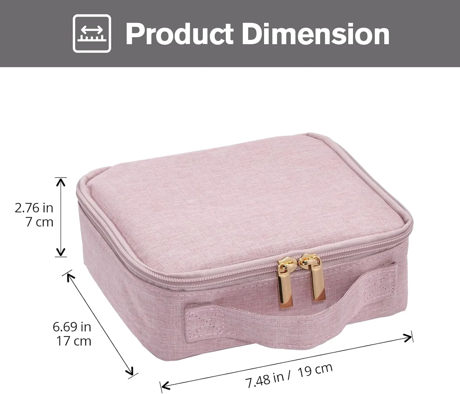Lolalet Travel Sunglasses Organizer Storage Case, Adjustable Slots Multiple Eyeglasses Storage Bag, Portable Glasses Eye Wear Holder for Men Women Traveling -4 Slots, Pink