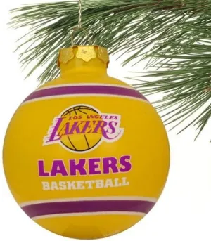 Los Angeles Lakers Official NBA 3 Glass Ball Christmas Ornament by Forever Collectibles