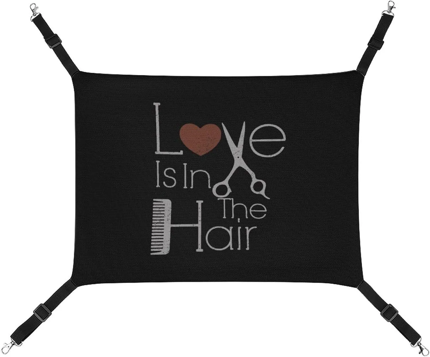 Love is in The Hair Hairstylist Hanging Cat Bed Soft Breathable Pet Hammock for Cage Pet Sleeper for Kitten Ferret Puppy Rabbit