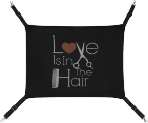 Love is in The Hair Hairstylist Hanging Cat Bed Soft Breathable Pet Hammock for Cage Pet Sleeper for Kitten Ferret Puppy Rabbit