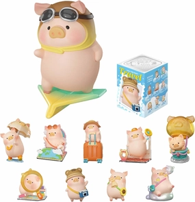 Lulu The Piggy Blind Box Figures - 8pcs Travel Series Blind Boxes Mystery Box Cute Animal Figurines Collectible Toys Home Desk Decorations Holiday Birthday Gifts, Whole Set