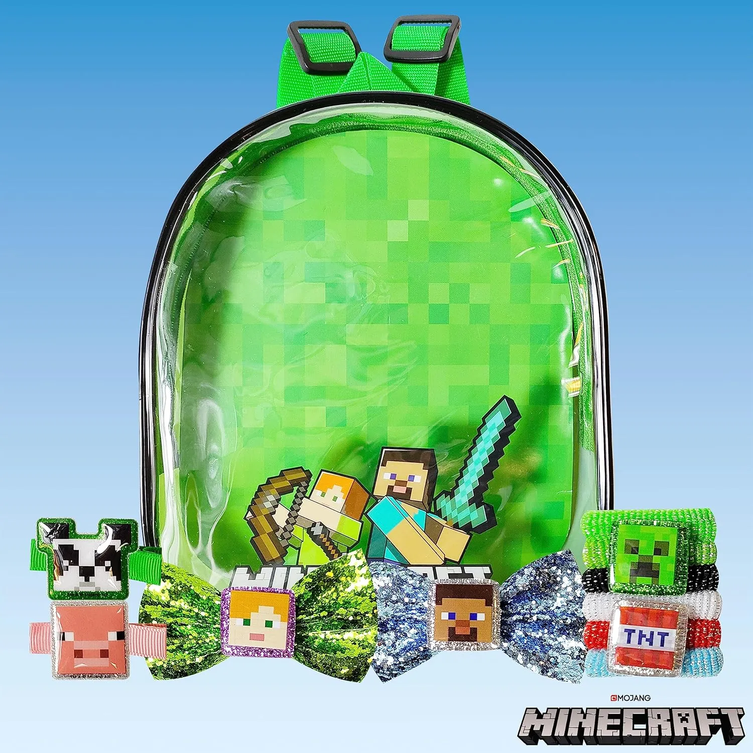 LUV HER Minecraft Backpack with Hair Accessory Toy Set Ages 3 