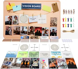 LXNUYYHYI 2025 Vision Board kit for Wall,Vision Boards for Adults,Vision Board Supplies,Dream Board-23.62''x11.8''x0.78''-All Required Small Accessories to Visualize The Life of Your Dreams
