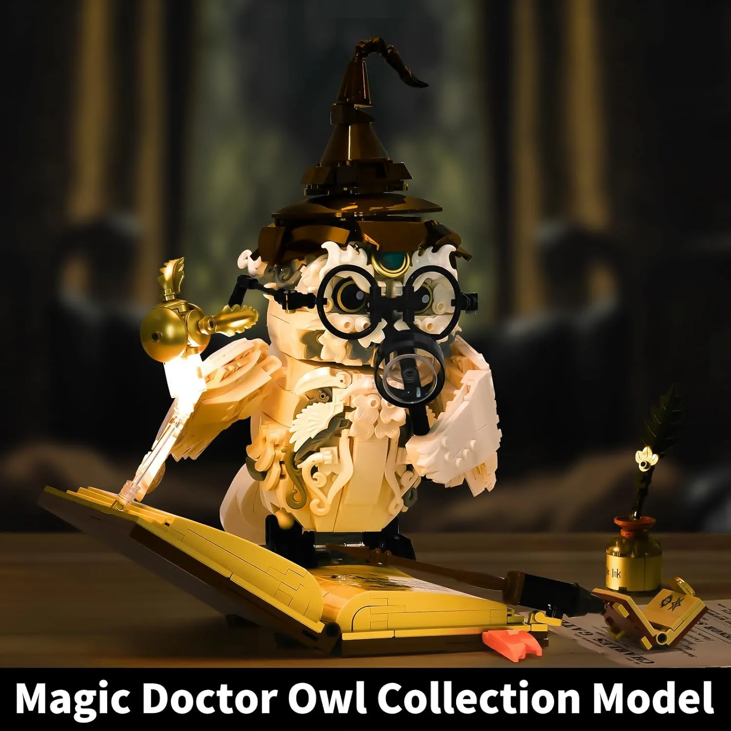 Magic World Owl Building Toy Set for Adults,Teen Creative Bird Collection Model Toys,Home Office Decor,Party Favors Gifts for Kids Boys Girls 8 (1162PCS)