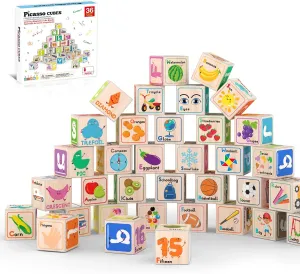 Magnetic Cubes Magnet Building Block Sensory Activity Center 1" Puzzle Cube 216 Pattern Early Education Toy Letter Alphabet Number Shape STEAM Learning Blocks Boy Girl Toddlers 3  Montessori