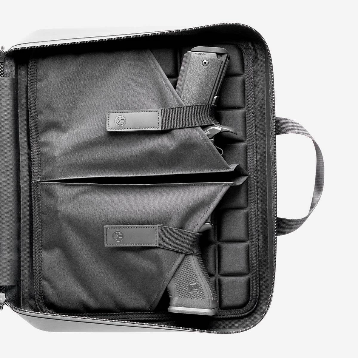 Magpul DAKA Double Pistol Case Zippered Semi-Rigid Gun Case, Black