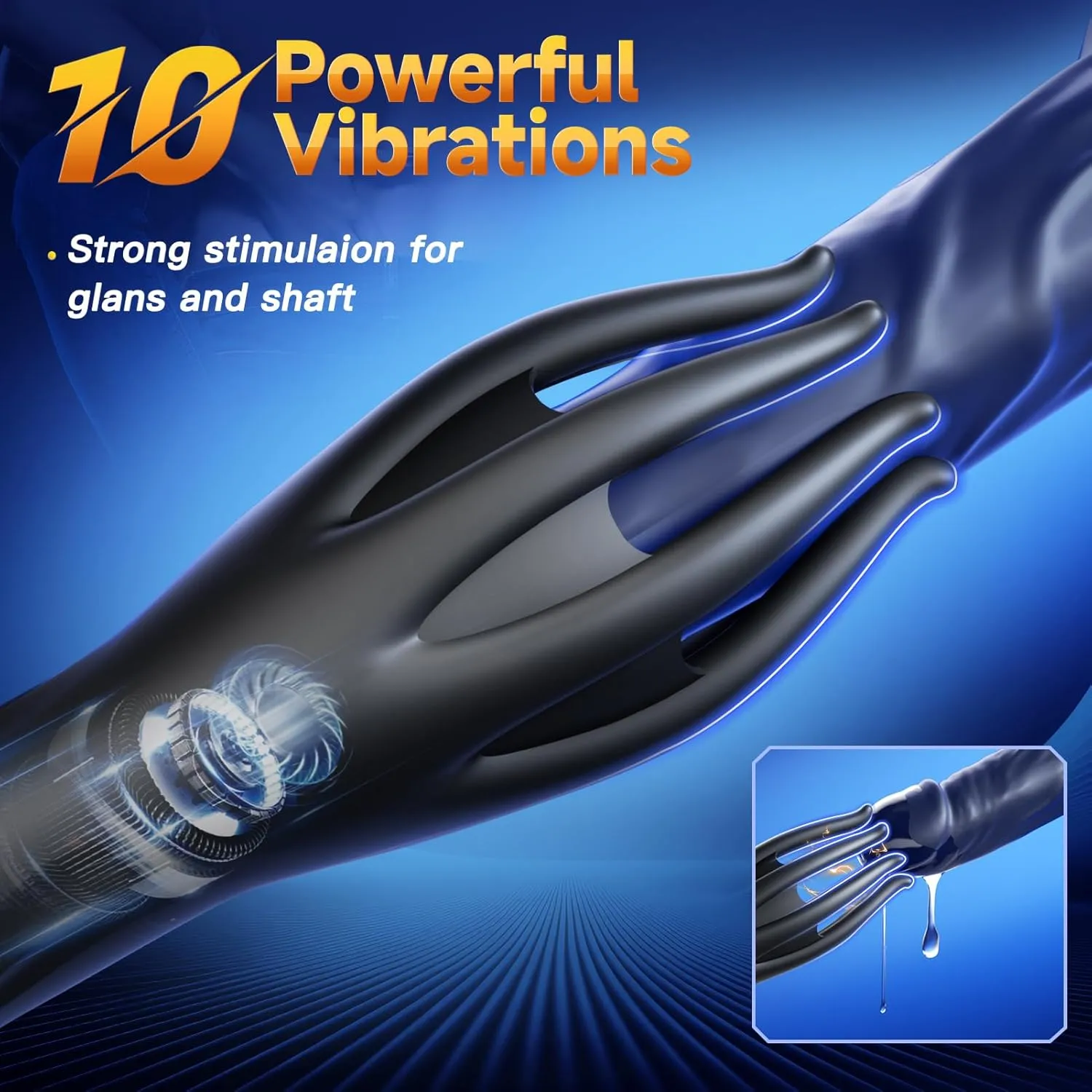 Male Masturbator Male Sex Toys for Men Adult Toys for Men with 10 Powerful Mens Penis Training Vibrator Stroker Sex Toy Masturbators Sex Machine 360 Training Wrap Gay Adult Sex Toys & Games