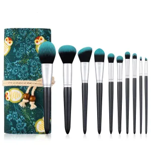 Marycan 10 PCS Firefly Makeup Brushes Set with Bag Eye Shadow Foundation Powder Contour Make Up Brush Cosmetic Beauty Tool Kit