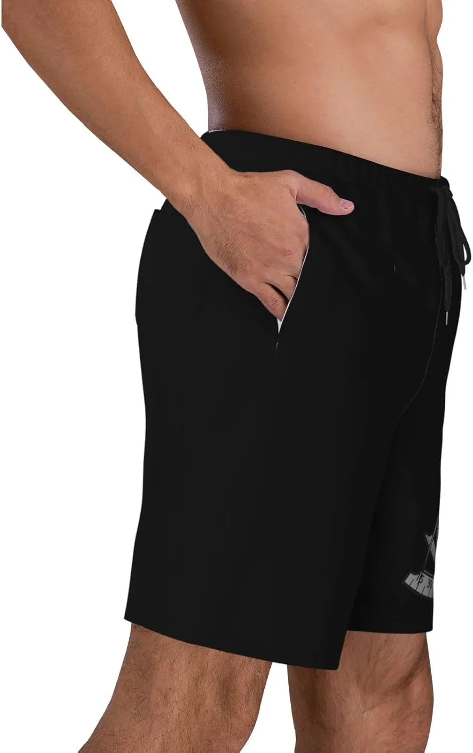 Masonic Past Master Universal Mens Swim Trunks Quick Dry Board Shorts 7" - Hawaii Beach Swimwear