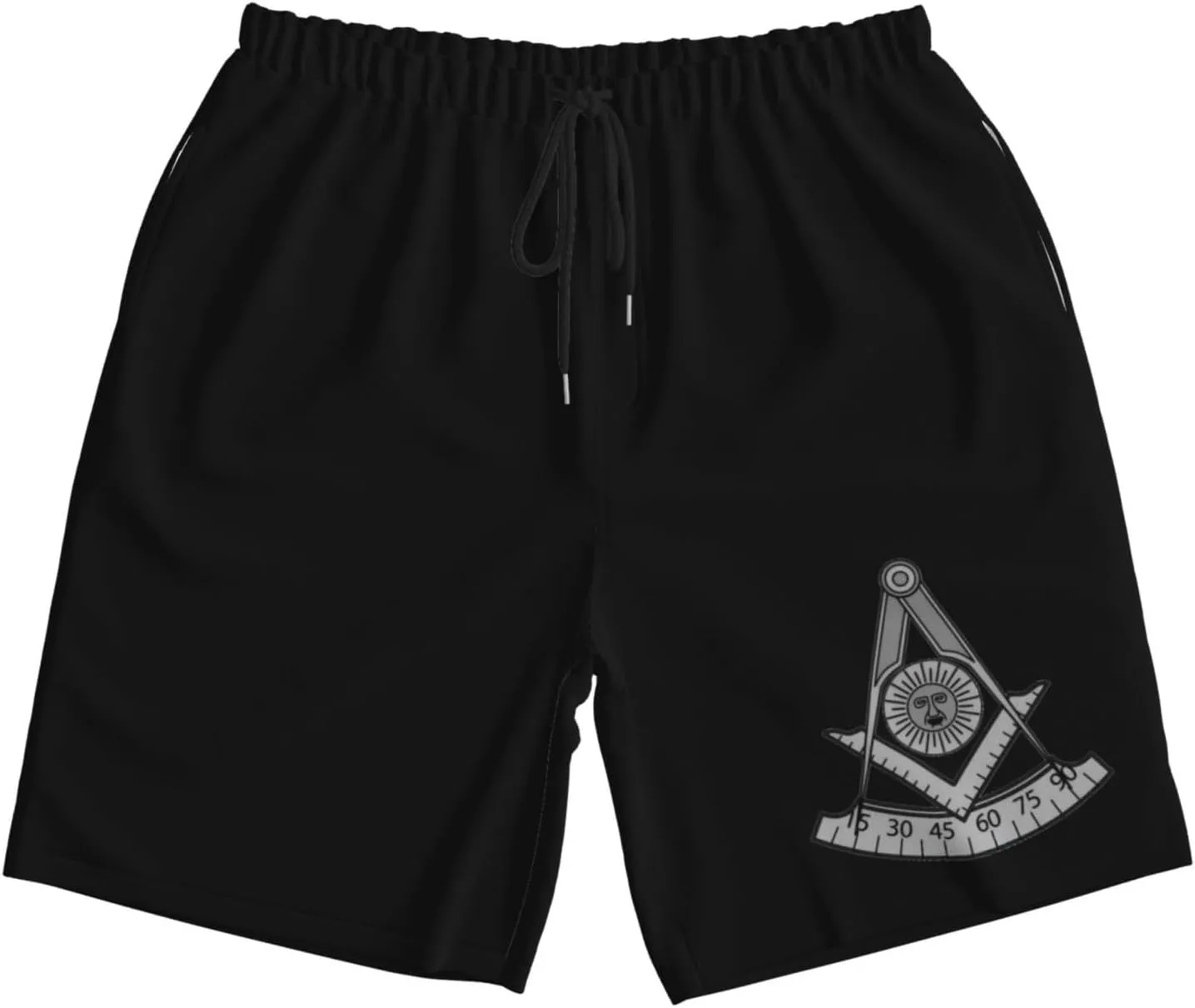 Masonic Past Master Universal Mens Swim Trunks Quick Dry Board Shorts 7" - Hawaii Beach Swimwear
