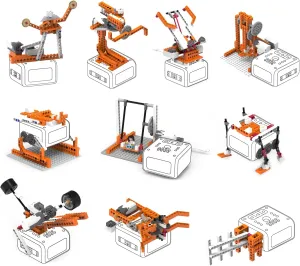 Matatalab Creator Kit, Add-on Pack for VinciBot Coding Robot, 434  Building Blocks STEM Educational Kit with 20 Building Cases, DIY Building Science Experiment Kit for Kids Ages 8-12