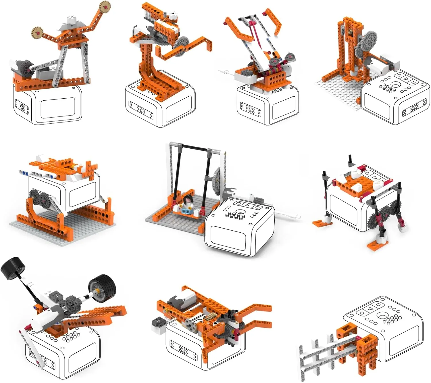 Matatalab Creator Kit, Add-on Pack for VinciBot Coding Robot, 434  Building Blocks STEM Educational Kit with 20 Building Cases, DIY Building Science Experiment Kit for Kids Ages 8-12