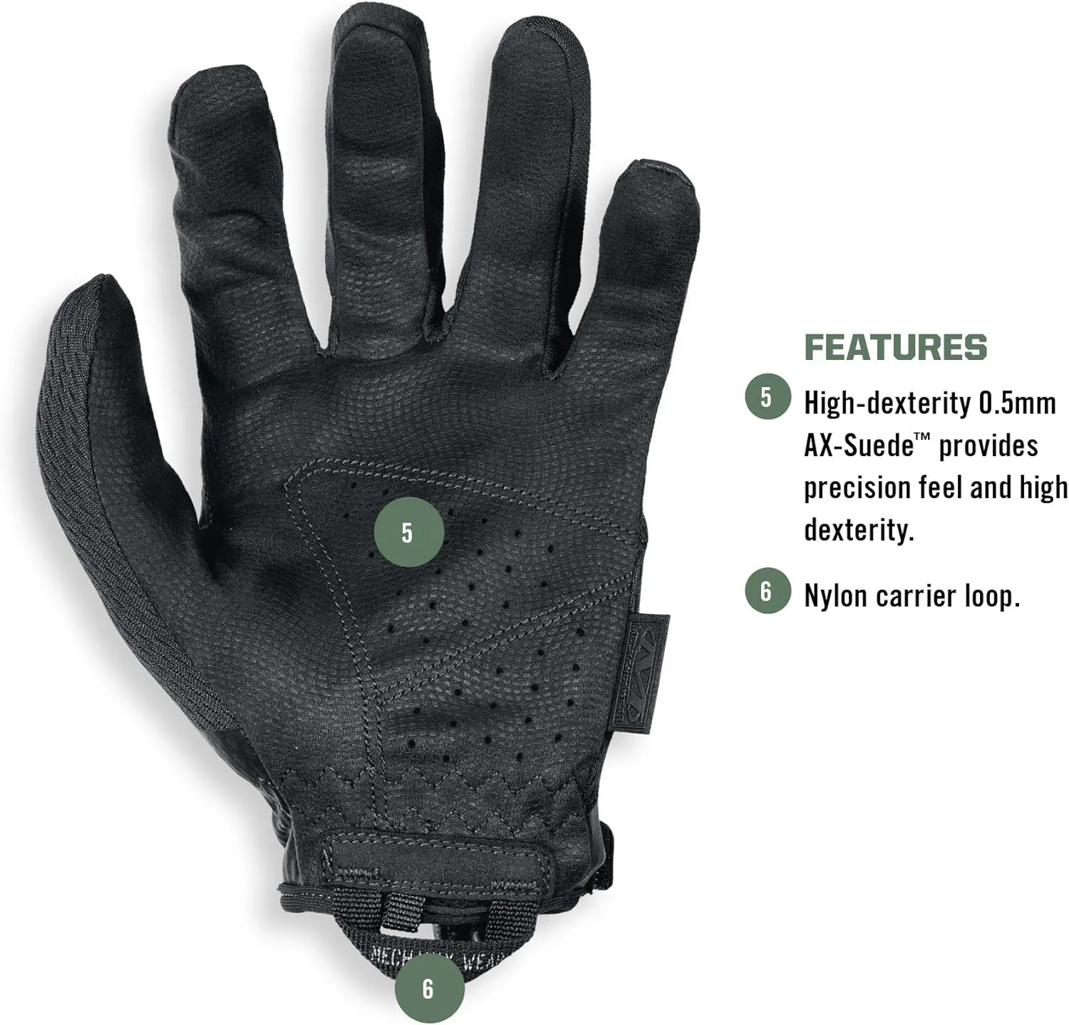 Mechanix Wear: Tactical Specialty 0.5mm High-Dexterity Work Gloves with Secure Fit and Precision Feel, Tactical Gloves for Airsoft, Paintball, Utility Use, Gloves for Men (Black, Large)