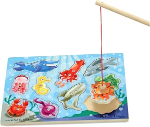 Melissa & Doug Magnetic Fishing Pole Game Bundle with 1 Theme Compatible M&D Scratch Fun Mini-Pad [03778]