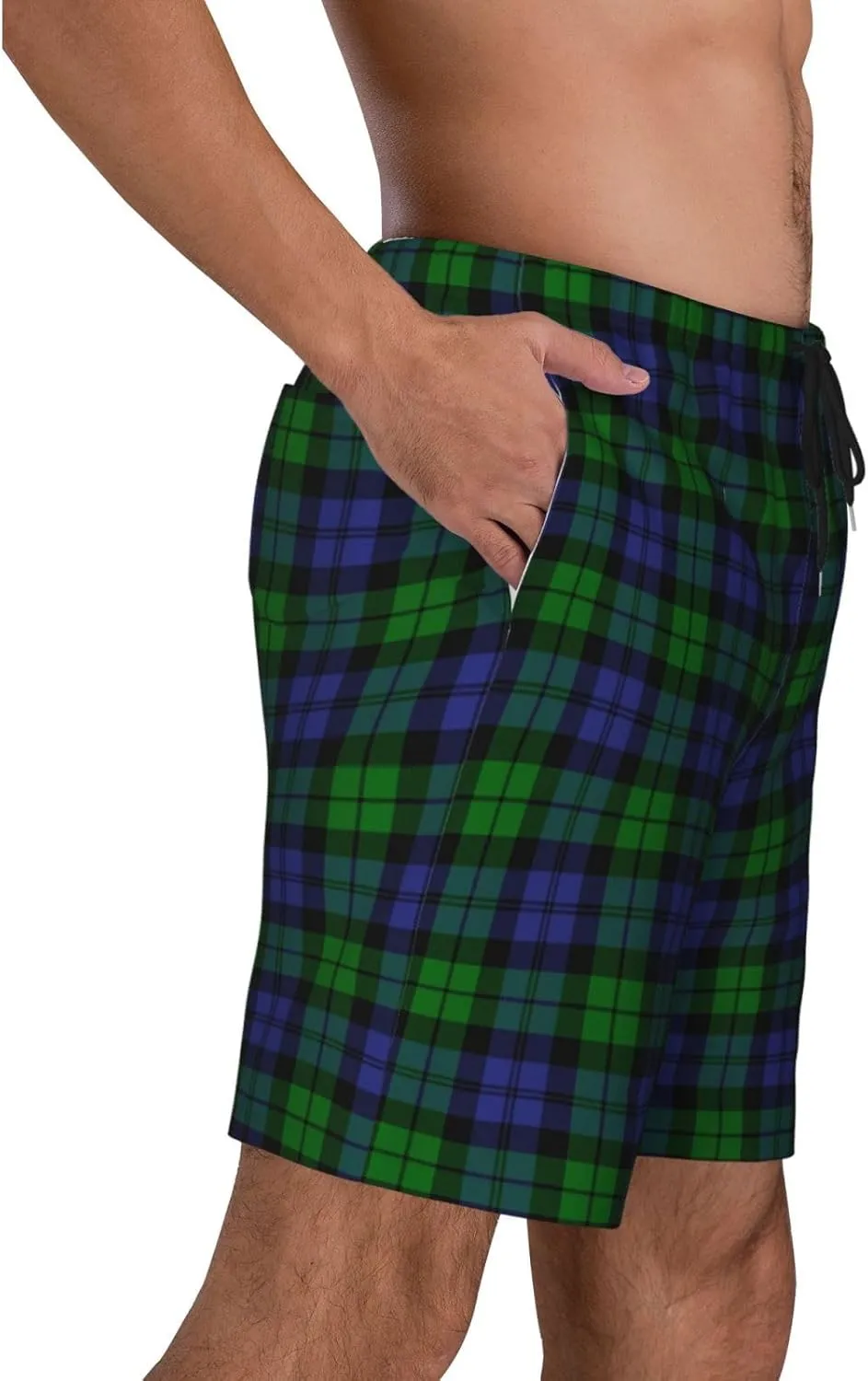 Men's Swim Trunks, Quick Dry Beach Shorts Summer Cool Beach Shorts with Mesh Lining