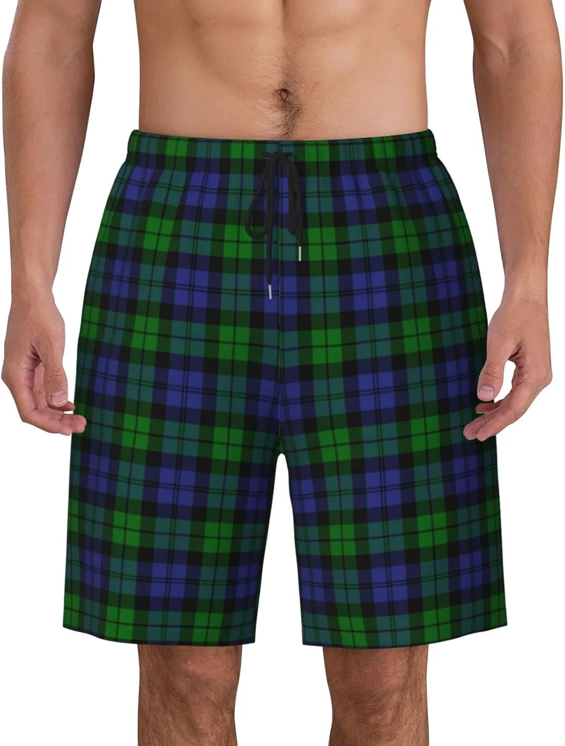 Men's Swim Trunks, Quick Dry Beach Shorts Summer Cool Beach Shorts with Mesh Lining