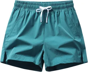 Men's Swim Trunks Quick Dry Beach Vacation Shorts Board Swimming Casual Cruise Swimwear Bathing Suit with Pocket