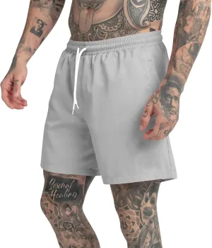 Men's Swim Trunks Quick Dry Shorts Summer Black Elastic Waist Casual Board Beach Vacation Outfits Swimwear Bathing
