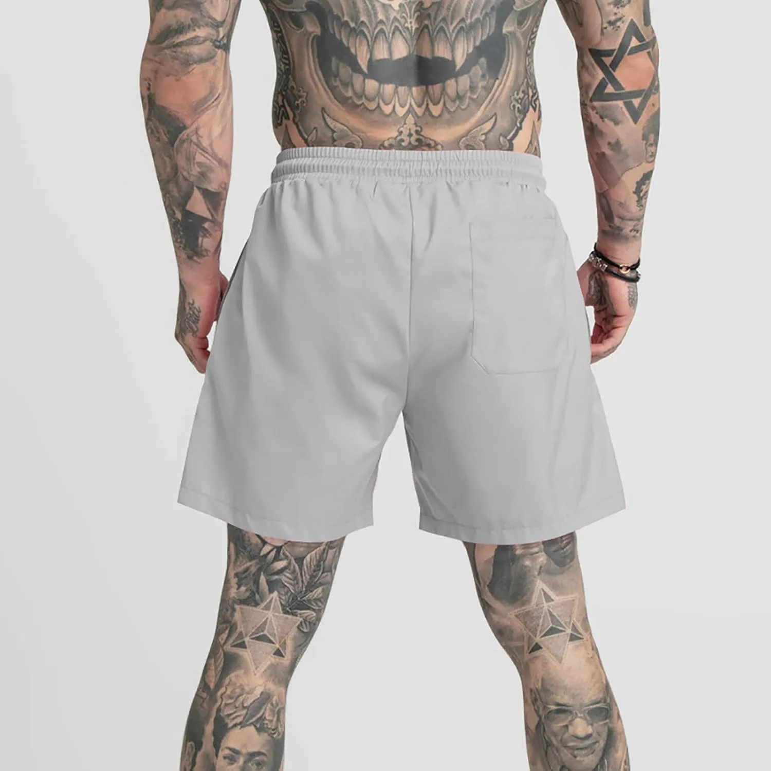 Men's Swim Trunks Quick Dry Shorts Summer Black Elastic Waist Casual Board Beach Vacation Outfits Swimwear Bathing