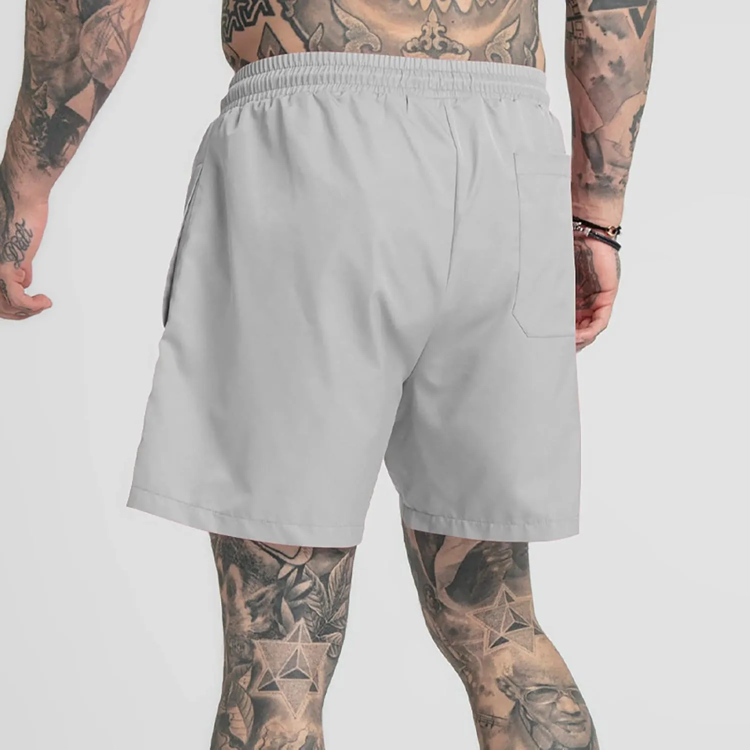 Men's Swim Trunks Quick Dry Shorts Summer Black Elastic Waist Casual Board Beach Vacation Outfits Swimwear Bathing