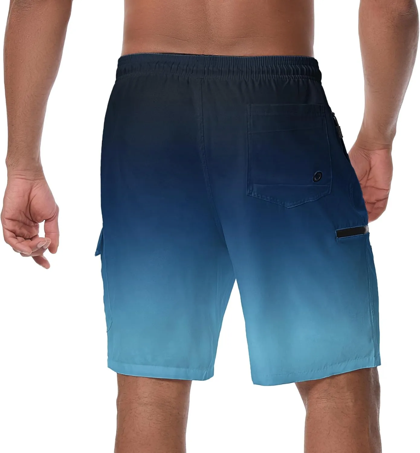 Mens Swim Trunks with Compression Liner Swimming Trunks 9 Inch Bathing Suit Quick Dry Swim Shorts Cargo Shorts