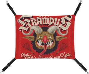 Merry Krampus Hanging Cat Bed Soft Breathable Pet Hammock for Cage Pet Sleeper for Kitten Ferret Puppy Rabbit