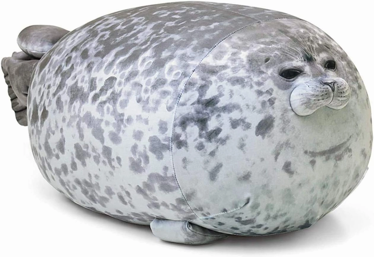 MerryXD Chubby Blob Seal Pillow,Stuffed Cotton Plush Animal Toy Cute Ocean Large(24.5)
