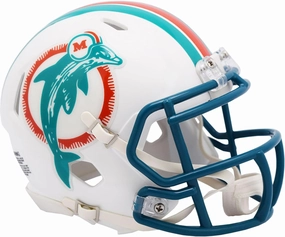 Miami Dolphins Riddell 1980-1996 Throwback Speed Mini Helmet - NFL Mini Helmets