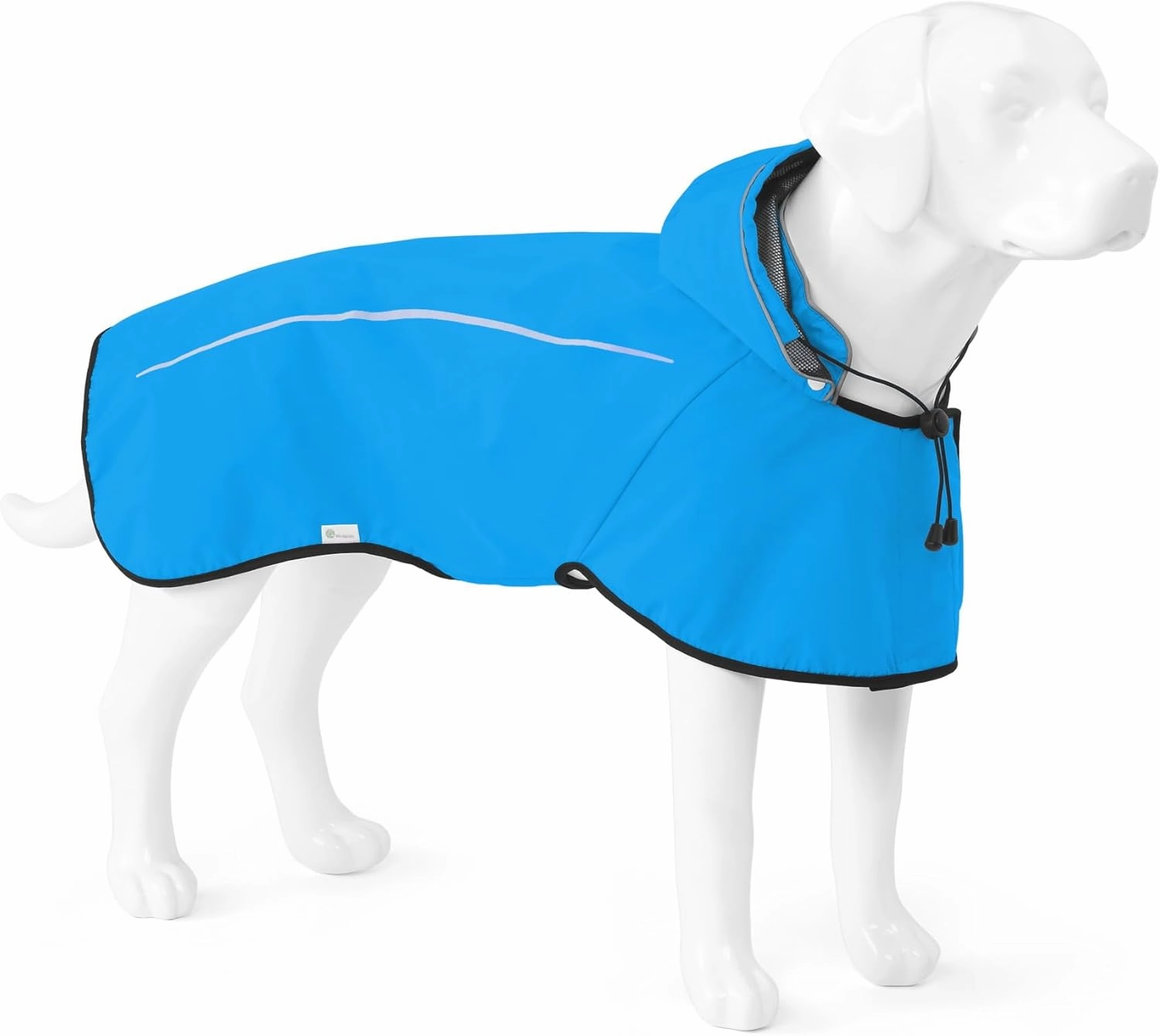 Mile High Life Dog Raincoat, Adjustable Waterproof Pet Rain Jacket, Reflective Hooded Poncho for Small Medium Large Dogs, Lightweight Breathable Pet Rain Coat (Blue,XL Chest 31"-37")