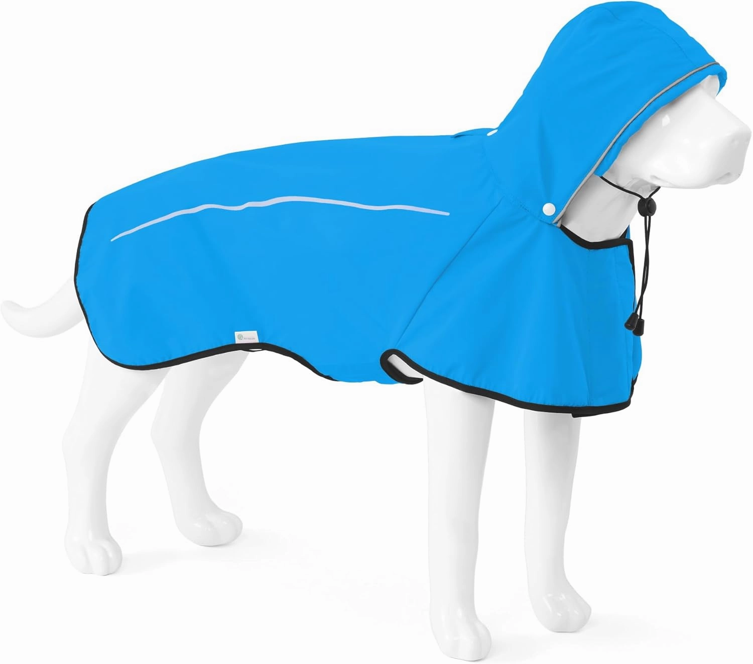 Mile High Life Dog Raincoat, Adjustable Waterproof Pet Rain Jacket, Reflective Hooded Poncho for Small Medium Large Dogs, Lightweight Breathable Pet Rain Coat (Blue,XL Chest 31"-37")