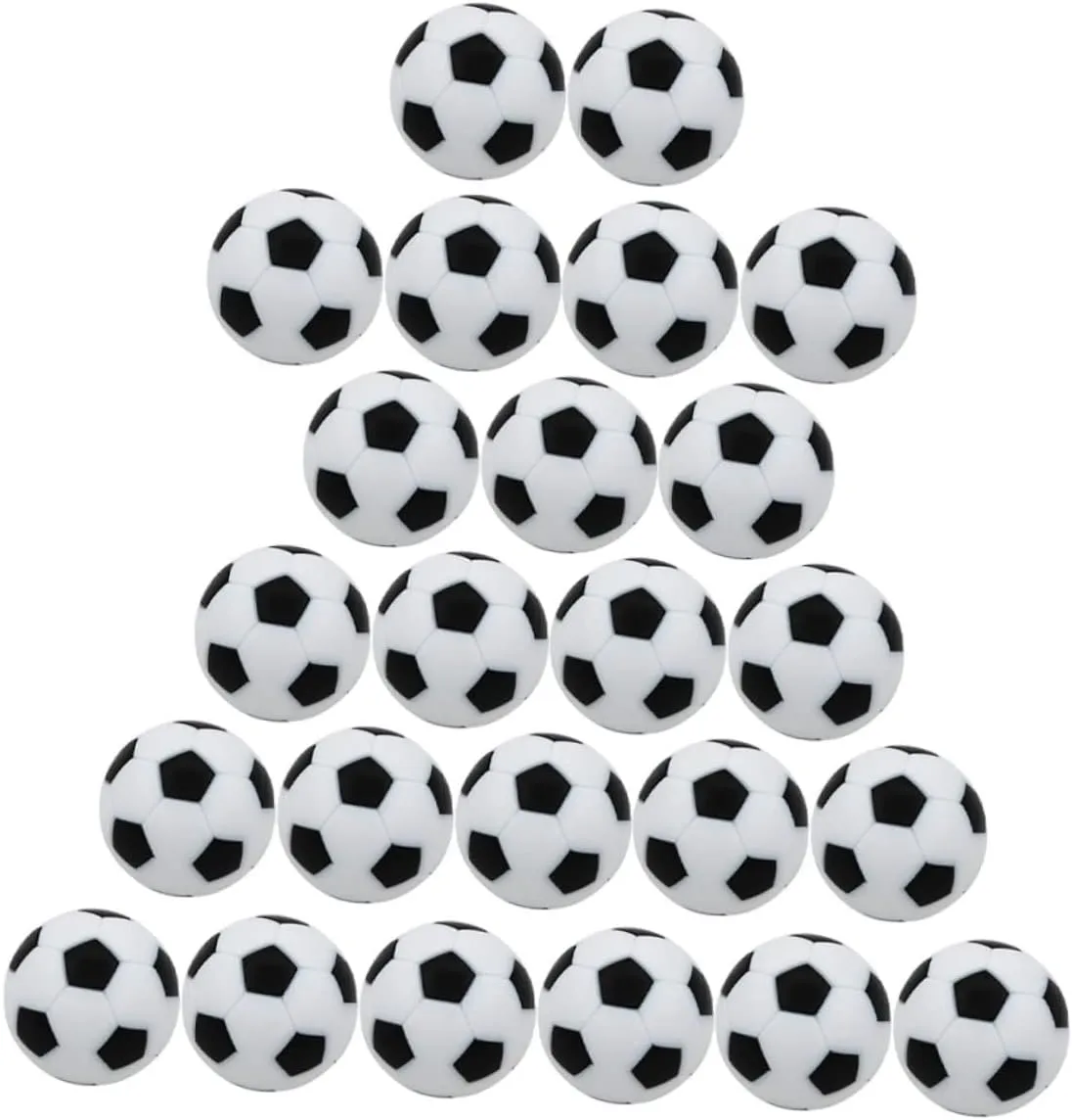 Milisten 32mm Tabletop Soccer Balls 24 Pack Plastic Ideal for School Rewards Boys and Girls' Prizes