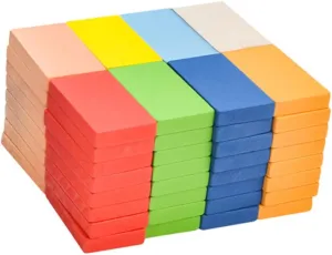 Milisten Domino Blocks Game Toy 80pcs Boys and Girls Building Blocks Set Early Education Plaything