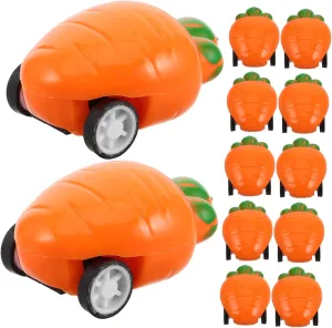 Milisten Easter Egg Basket Fillers 50pcs Mini Carrot Pull Back Cars Fun Carrot Toy Cars for Boys and Girls