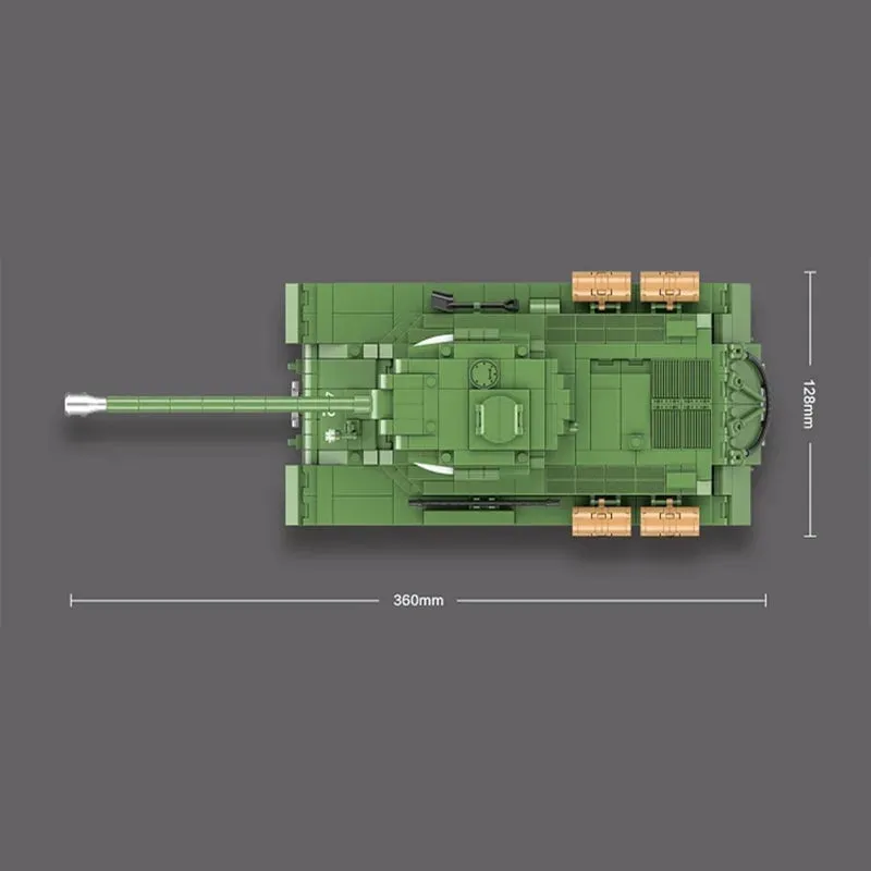 Military WW2 Soviet Army IS-2M Heavy Tank Bricks Toy