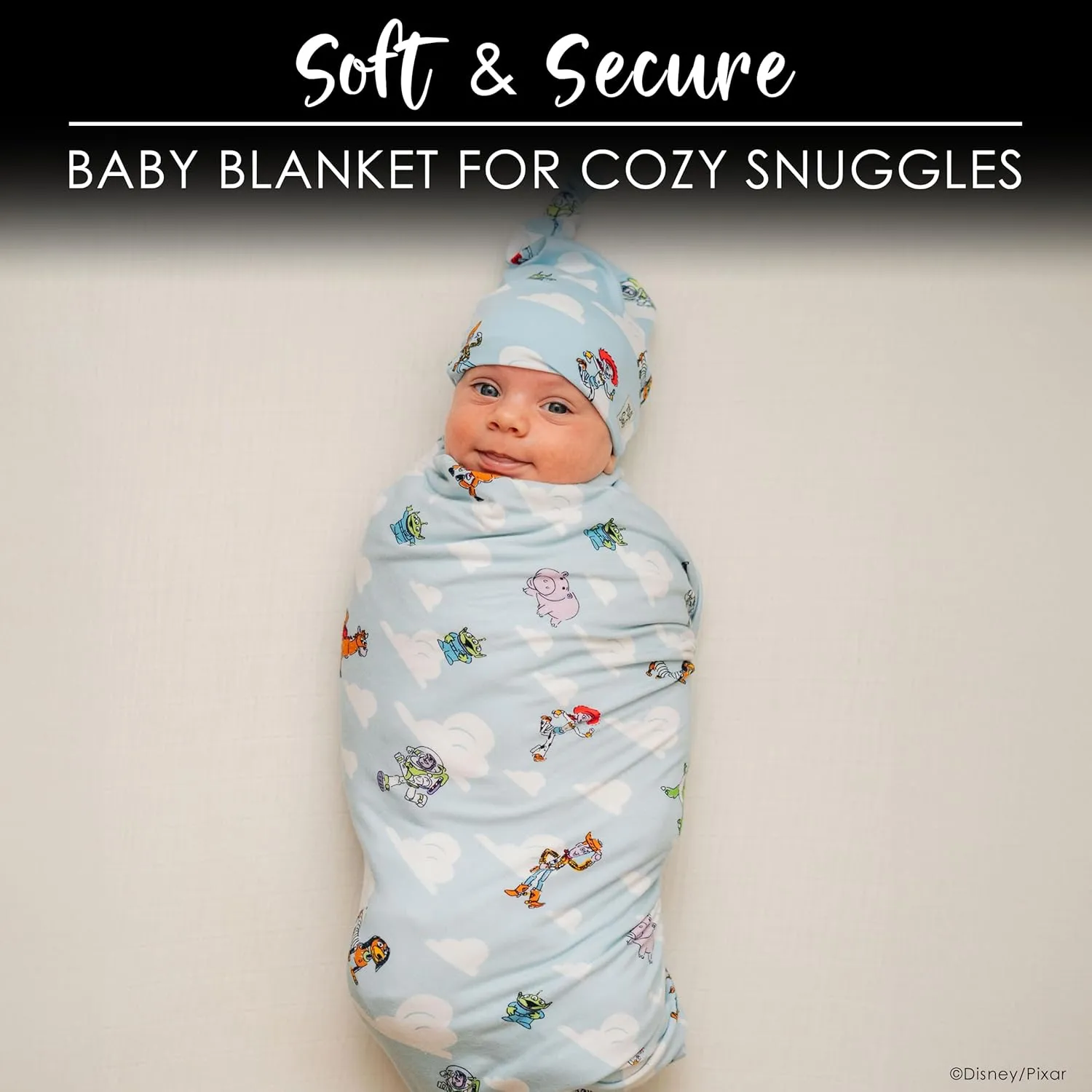 Milk Snob Disney Pixar Baby Boy/Girl Swaddle Blanket, Soft Receiving, Security and Play, Toddler Infant Newborn Bedding, Baby Shower, Baby Registry Gender Neutral Gift (Toy Story) 34 * 34 inches