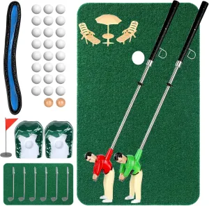 Mini Golf Toys for Kids, Funny Golf Gifts, Two Mini Golfers, Parent-Child Interaction, Fun Play Indoor Games, Family Game for 6-9 Year Old Boys & Girls