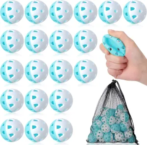 Mini Practice Baseballs 1.65 Inch Small Baseball Training Lightweight Hollow with a Drawstring Bag for Hitting,Batting Training Use