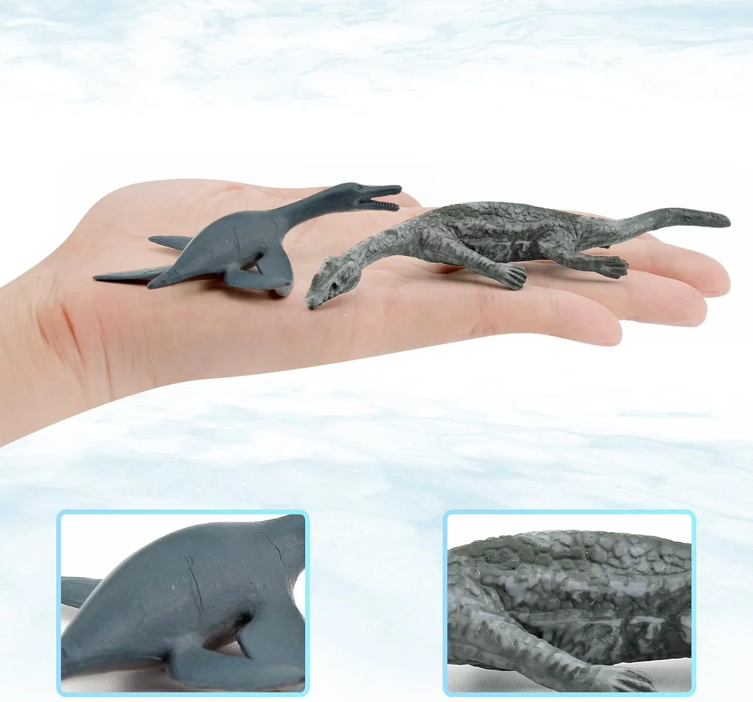 Mini Prehistoric Sea Creatures Toys Ancient Sea Animal Toys 2-4 Inch Marine Animal Figures Cake Topper Educational School Project for Kids Toddlers