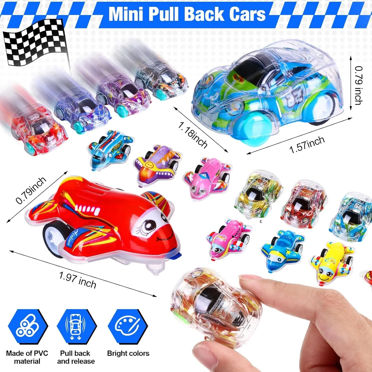 Mini Pull Back Cars and Planes Bulk Pull Back Toy Race Cars Small Toy for Birthday Party Favors Goodie Bag Stocking Stuffers Classroom Gifts Carnival Prizes Gifts(150 Pcs)