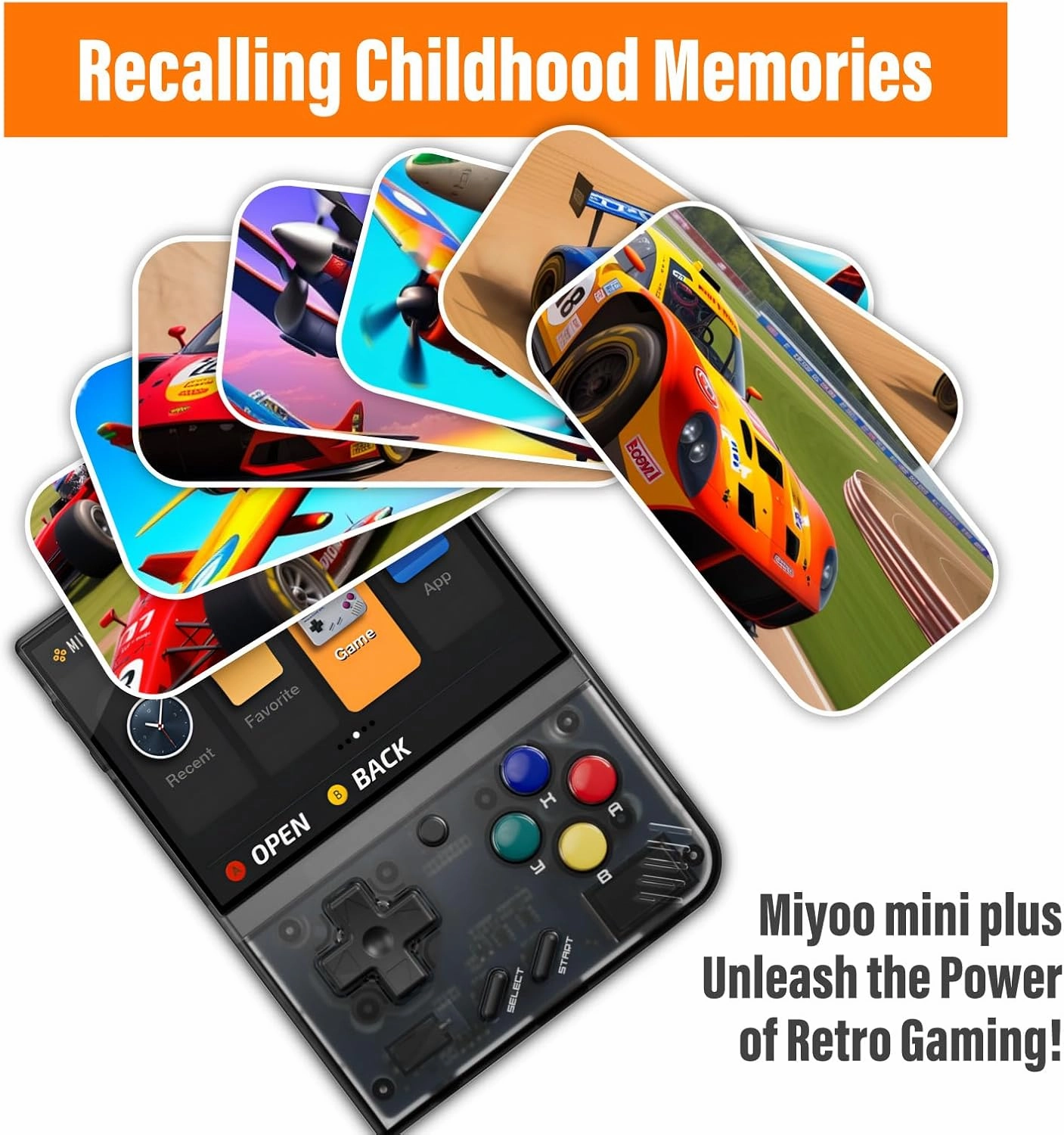Miyoo Mini Plus 128GB Retro Game Console – Handheld Portable Gaming System, 3.5" HD Screen, Long Battery Life, Supports Multiple Emulator Formats for Retro Gaming (Black 128G)