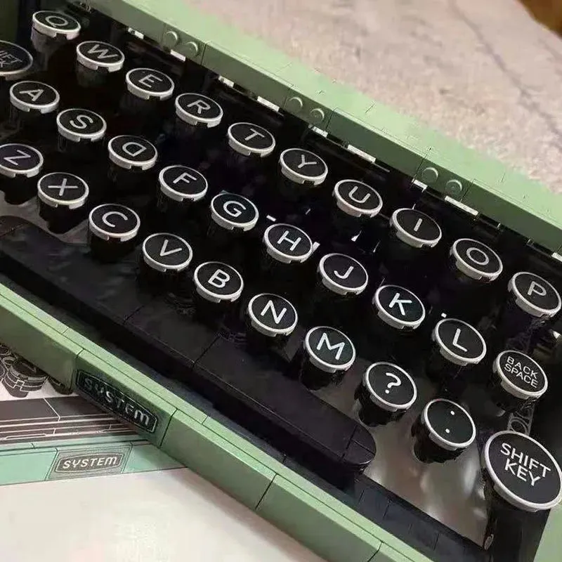 MOC Creative Expert Retro Typewriter Bricks Toys 66886