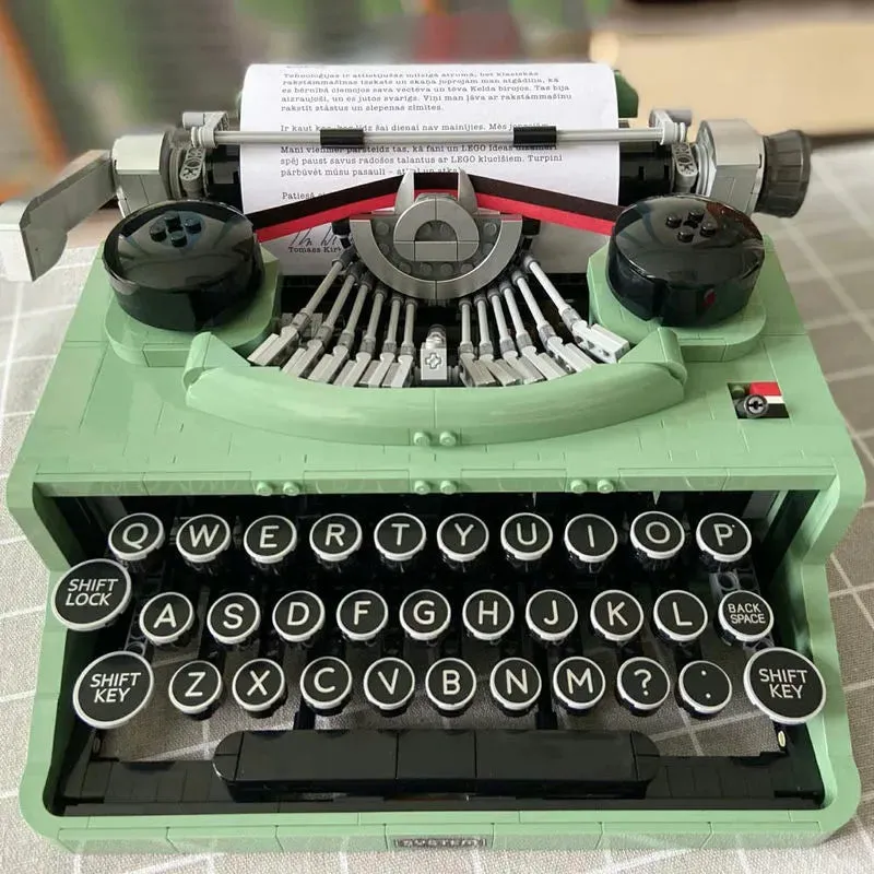 MOC Creative Expert Retro Typewriter Bricks Toys 66886