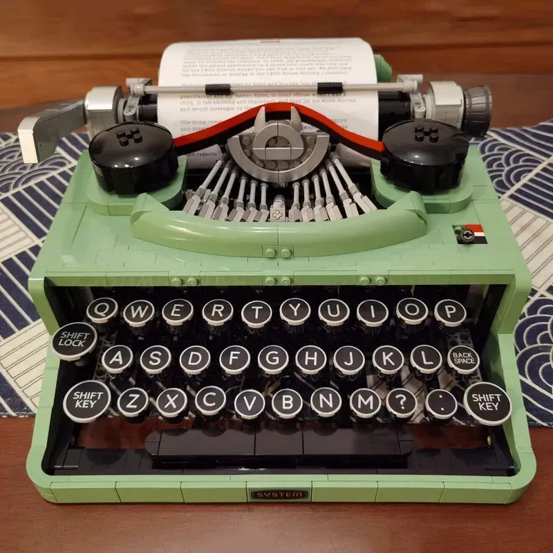 MOC Creative Expert Retro Typewriter Bricks Toys 66886