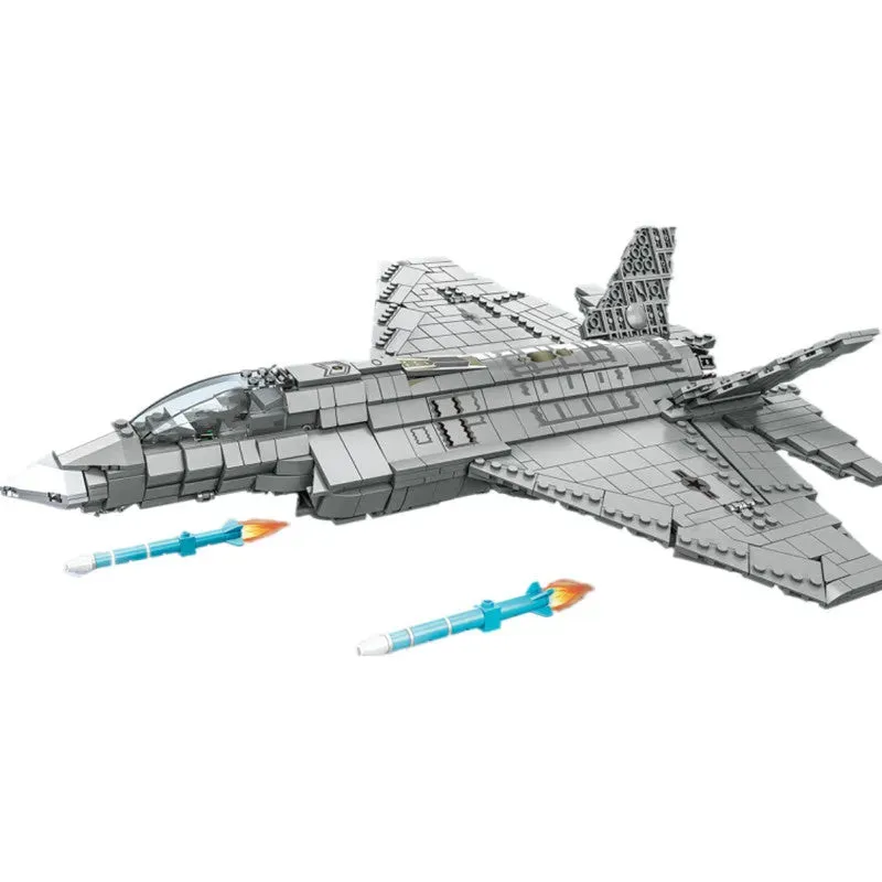 MOC Military F-35 Aircraft Lightning Fighter Jet Bricks Toy