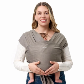 Momcozy Baby Wrap Carrier - Easy to Wear Infant Carrier Slings, Lightweight Hands Free Baby Sling, Adjustable Baby Carriers for Newborn to Toddler 8-35 lbs, Baby Wraps Carrier, Brown