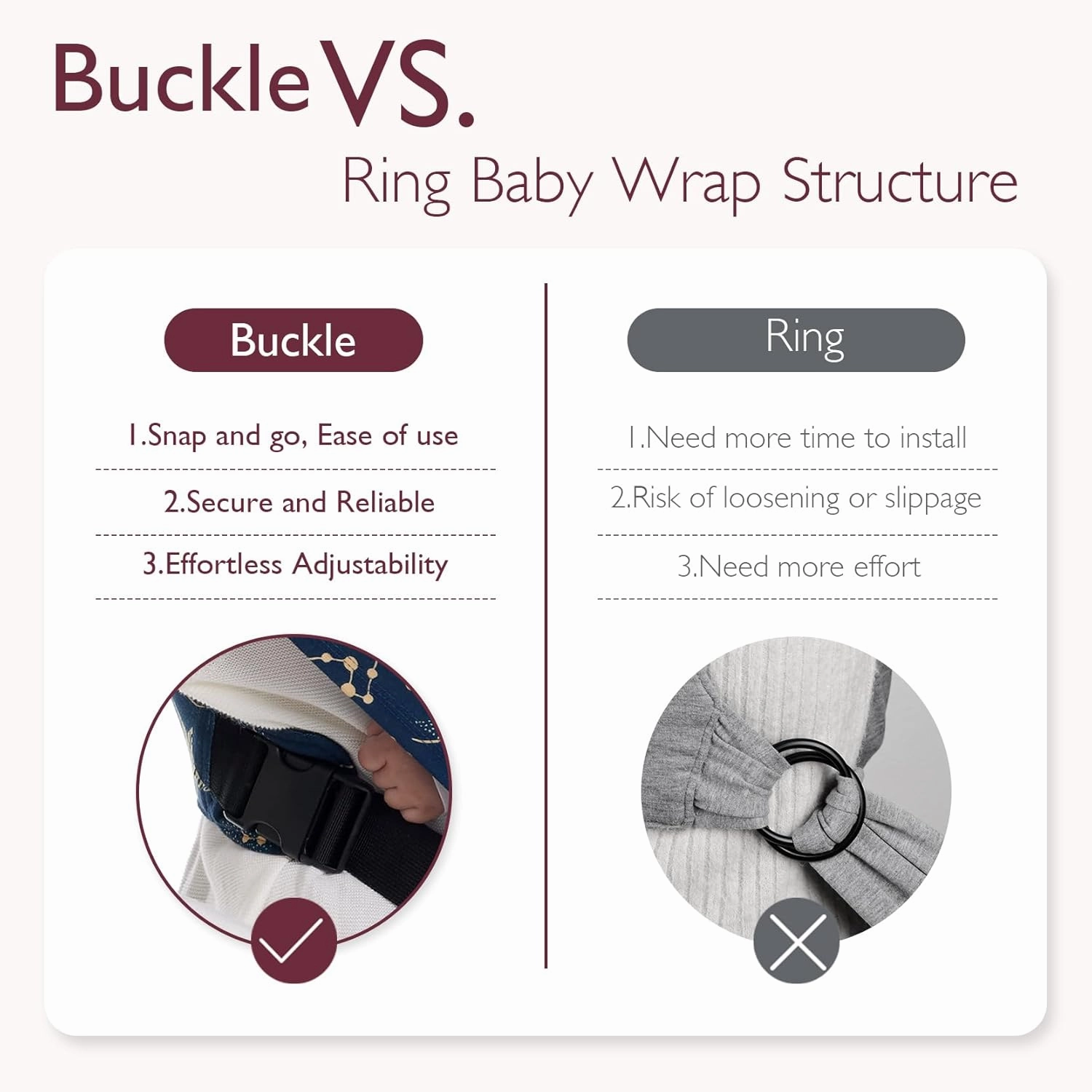 Momcozy Baby Wrap Carrier Skin-Friendly Fabric, Easy to Wear Baby Sling T-Shirt Design, Hands Free Baby Carriers Newborn to Toddler 8-35lbs, Adjustable Buckle Suit for Waist 27-47inch, Starry Sky