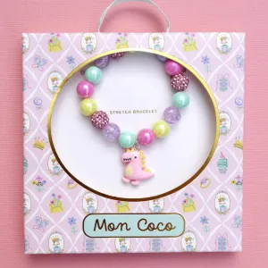 Mon Coco Pink Dinosaur Elastic Bracelet