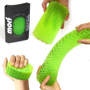 Morf Fidget Worm Sensory Spring Green – Bendy Elastic Fidget Toy for Kids, Dynamic Spring Toy with Color Transitions, Perfect for Sensory Play and Fidget Toys for Adults