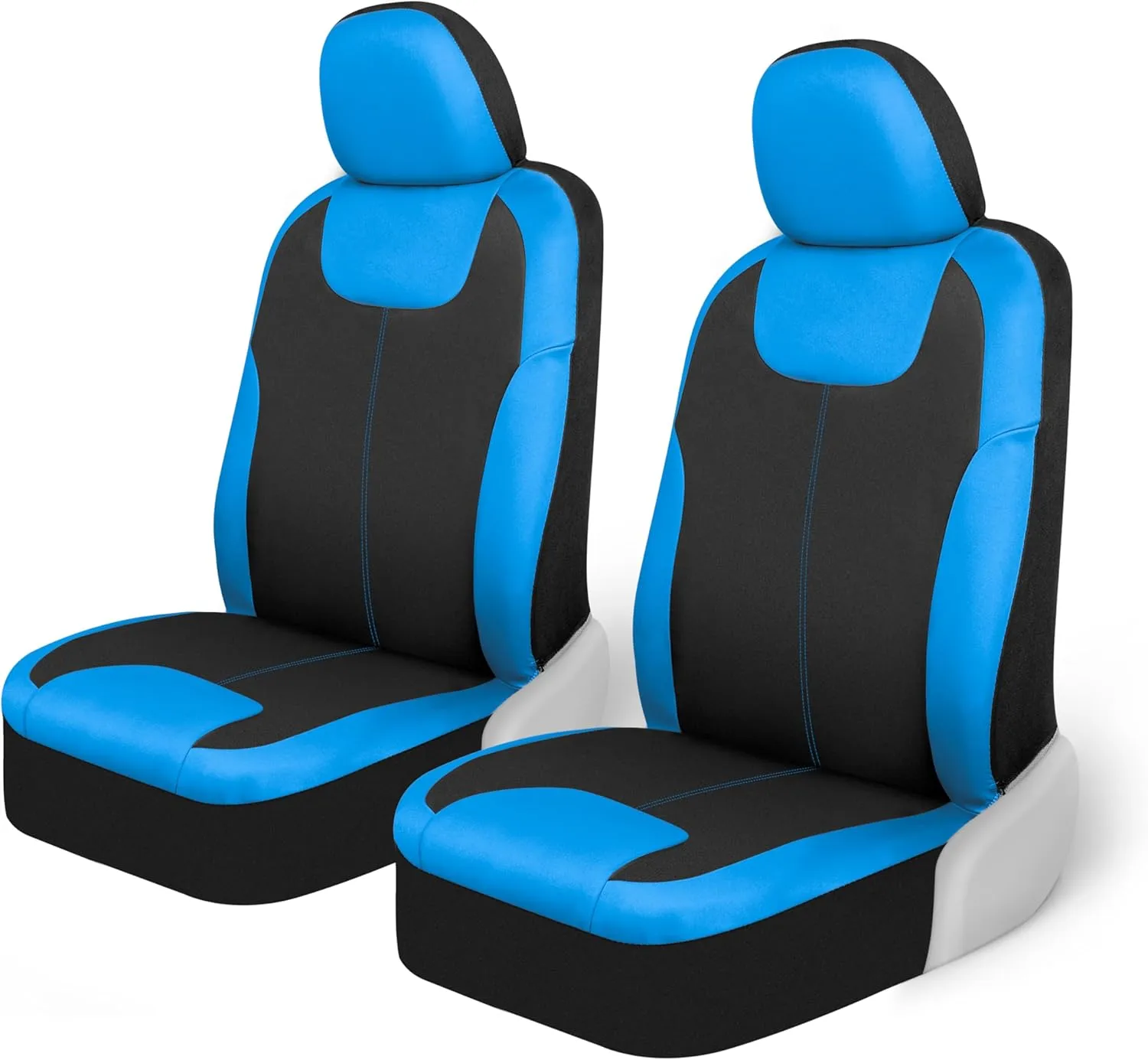Motor Trend Blue/Black Waterproof Seat Covers for Front Seats – Premium Neoprene Blue Seat Covers, Car Seat Protectors with Removable Headrest, Interior Covers for Auto Truck Van SUV Seat Protection