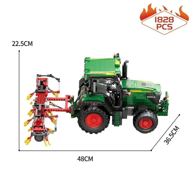 Motorized Creator Expert RC MOC Agricultural Tractor Bricks Toy